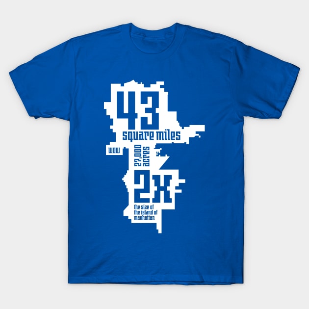 43 Square Miles T-Shirt by GoAwayGreen